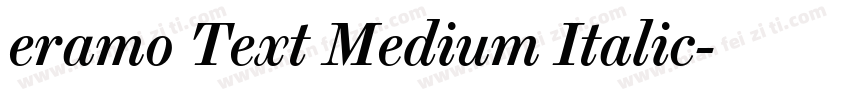 eramo Text Medium Italic字体转换